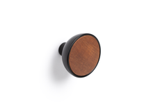 Jashaak BOL Ø45 zamak / hout mat zwart / walnoot