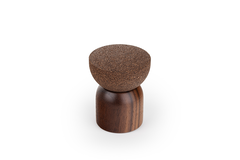 Deurstopper PIECE Ø48 hout / kurk walnoot / donkerbruin kurk