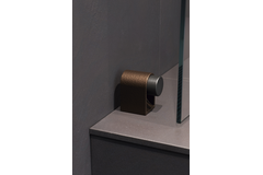 Deurstopper CASEY L47 aluminium / zamak zwart textuur