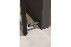 Deurstopper BROOKLYN Ø50 aluminium titanium zwart