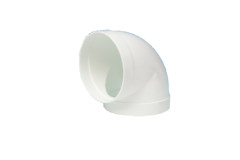Bocht 90° rond d.150 wit