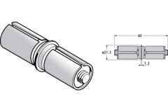 Pba 500-rvs sat. rechte verbinding voor buizen 22m m