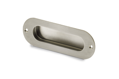 greep om in te laten Dodona, boorafstand 110, L 120 mm, B 40 mm, H 15 mm, roestvrij staal geborsteld