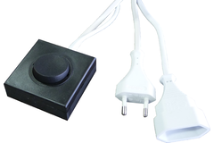 Opbouwschakelaar wit + 2x2m kabel