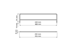 Chic line verdeler antraciet h.105  l.416mm