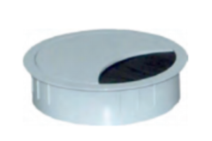 Kabeldoorvoer Exit R zamak wit gelakt d:80mm