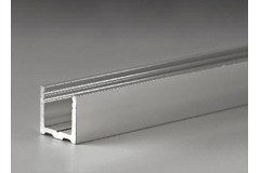 Zijprofiel voor vast glas l 3000mm alu rvs look