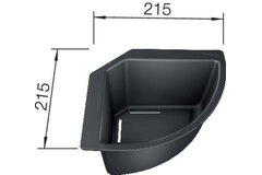 Hoekvormig inzetbakje