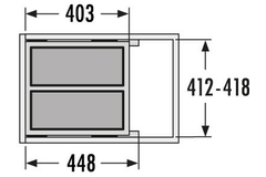 Hailo eurocargo-S 45cm 2 x 19l