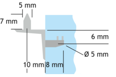Schabdrager sekura 1 zamak vernikkeld H:6mm