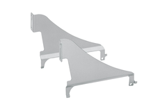 Frontsteun voor kastenwandsystemen, staal, Aluminiumkleurig, links/rechts