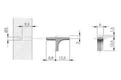 Schabdrager K-line nikkel diameter 3mm voor glas