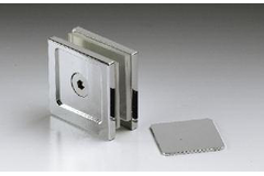 Klem wand/glas gelijk met de wand, voor 6/12 mm glas, B40 H40, chroom