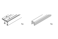 Hawa Combino 65 set rail 2500mm