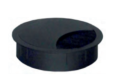 Kabeldoorvoer Exit R zamak zwart gelakt d:80mm