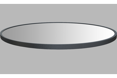 Spiegel rond d800mm+zwarte ring z/licht,z/verwarm.