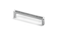 Greep Saturnia, boorafstand 128, L 140 mm, B 12 mm, H 26 mm, glans verchroomd