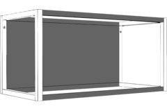 One rugwandset 900mm zwart