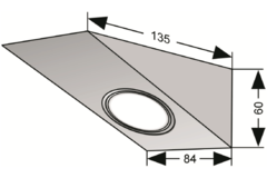 Set omega Led RVS 3x3W 4000K+ schakelaar