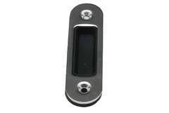 Kleine tegenplaat 22x82mm zwart