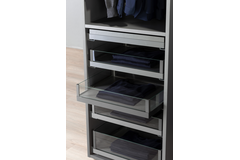 Tf-line lade met glas h.130mm k.900mm antraciet