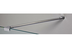 Stabilisatiestang wand/glas met dubbele scharnier, voor 6/10 mm glas, L588, chroom
