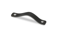 Greep Nica, boorafstand 96, L 126 mm, B 25 mm, H 3 mm, zwart leer