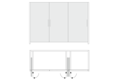 Hawa Concepta connector 110mm l900mm voor 2 deuren