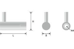 Jashaak ALVER ijzer wit L 40mm