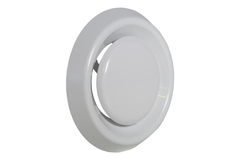 Pvc afsluitbaar afzuigventiel 100 mm wit