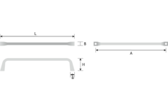 Greep ESTE BA160 L172 zamak geborsteld goud