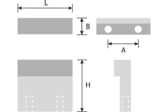 Knop Moka ba16 32x30x10 alu wit