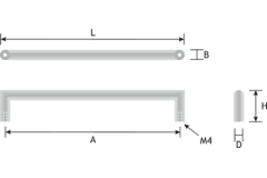 Beugelgreep RVS d.12mm x 493(480) /30mm