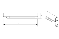 Led snite 9W 230V 4000K 571mm wit