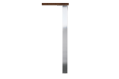 Tafelpoot q50 rvs look 50x50mm h71 regelbaar