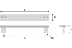 Greep estela 96mm zilverkleur