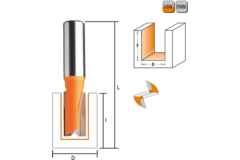 Rechte frees d= 6 mm i=16 l=50 hw
