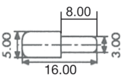 Schabdrager duplo 3/5mm vernikkeld