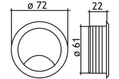 Kabelset 2-delig 60mm bruin
