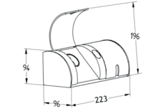 Inbouwstopcontact klappo rvs b-f