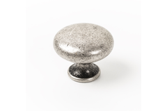 Knop DUKE Ø31.4 zamak antiek zilver