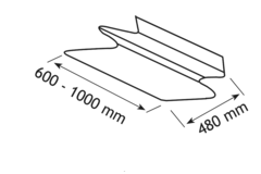Schoenrek 60/100cm moka d.43cm vast