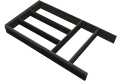 Modulo bestekindeling zwart 473x272x50mm