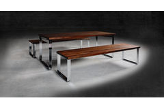 U-poot vrijst.tafel chr. h=690mm/b=700mm