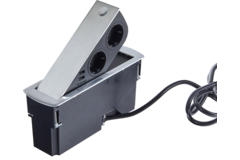 Cizo pop up nl/d/l 2x16a-2xusb 2a chroomom om