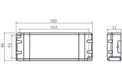 Led transfo 100W 180x66x33mm+9x verdeler