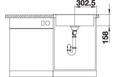Blanco spoeltafel Dana 6 rvs
