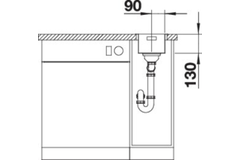 Blanco spoeltafel andano 180-if