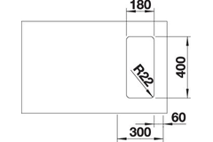 Blanco spoeltafel andano 180-u