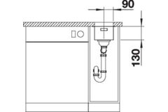 Blanco spoeltafel andano 180-u